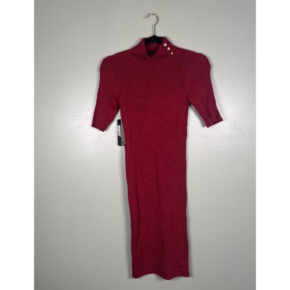 NEW- Marciano Lena High Neck Ribbed Dress Jubilee A563 Women’s Size XS MSRP $180 - Picture 5 of 12